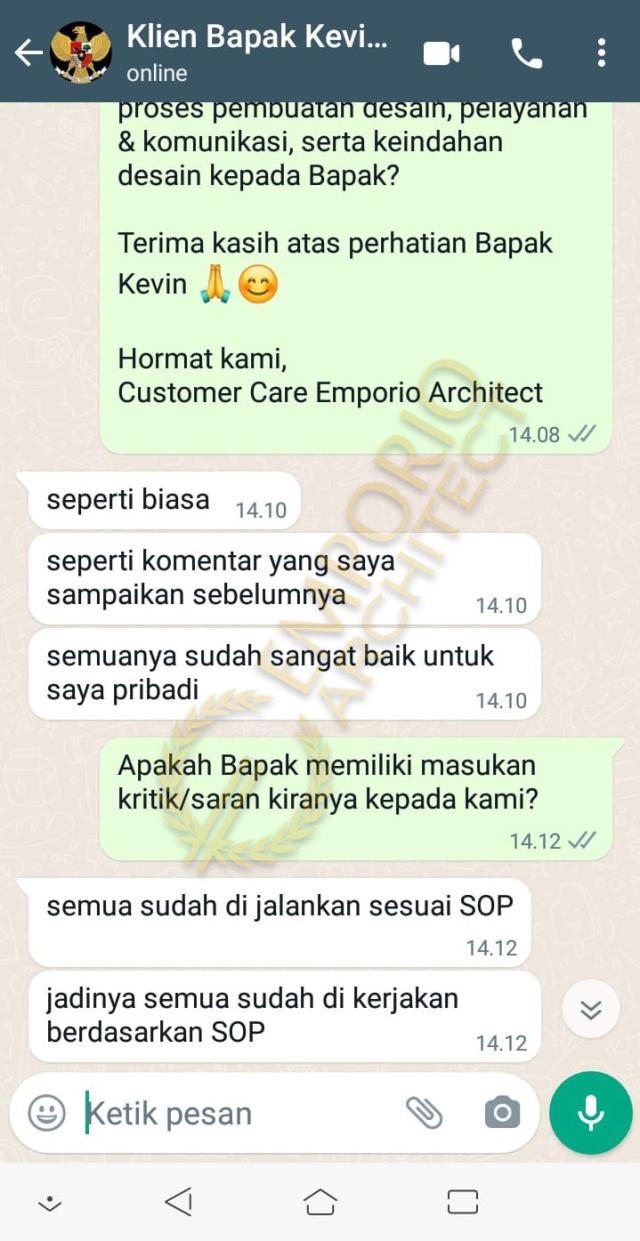 Testimonial Desain Rumah Modern 2 Lantai Ibu MLI 1419 di  PIK, Jakarta Utara