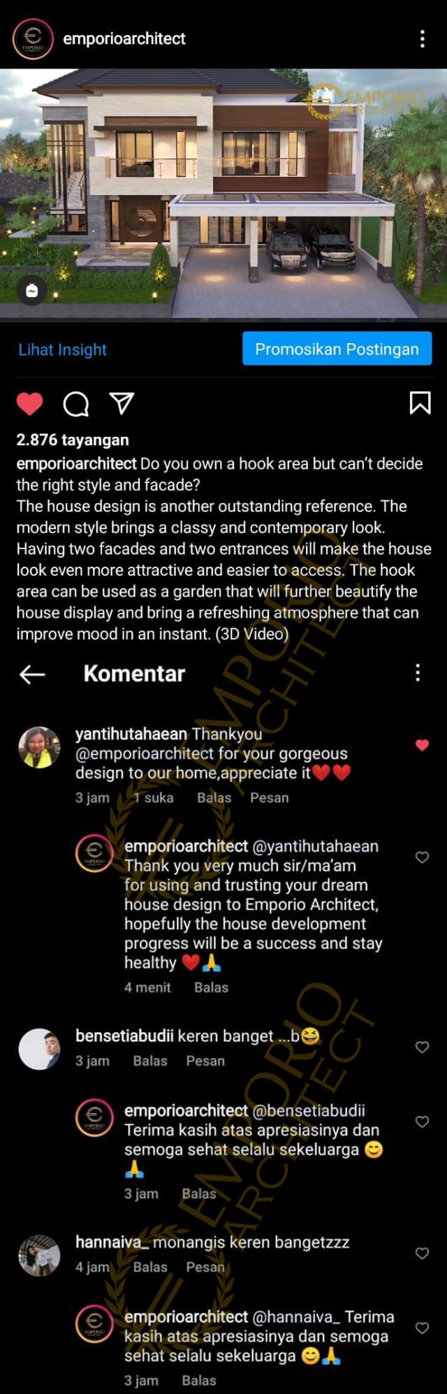 Testimonial Desain Rumah Modern 2 Lantai Bapak JFR 1111 di  Kota Wisata Cibubur, Bogor, Jawa Barat