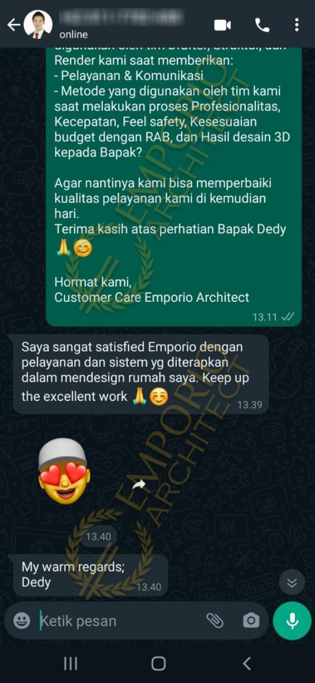 Testimonial Desain Rumah Modern 2 Lantai Bapak Dedy