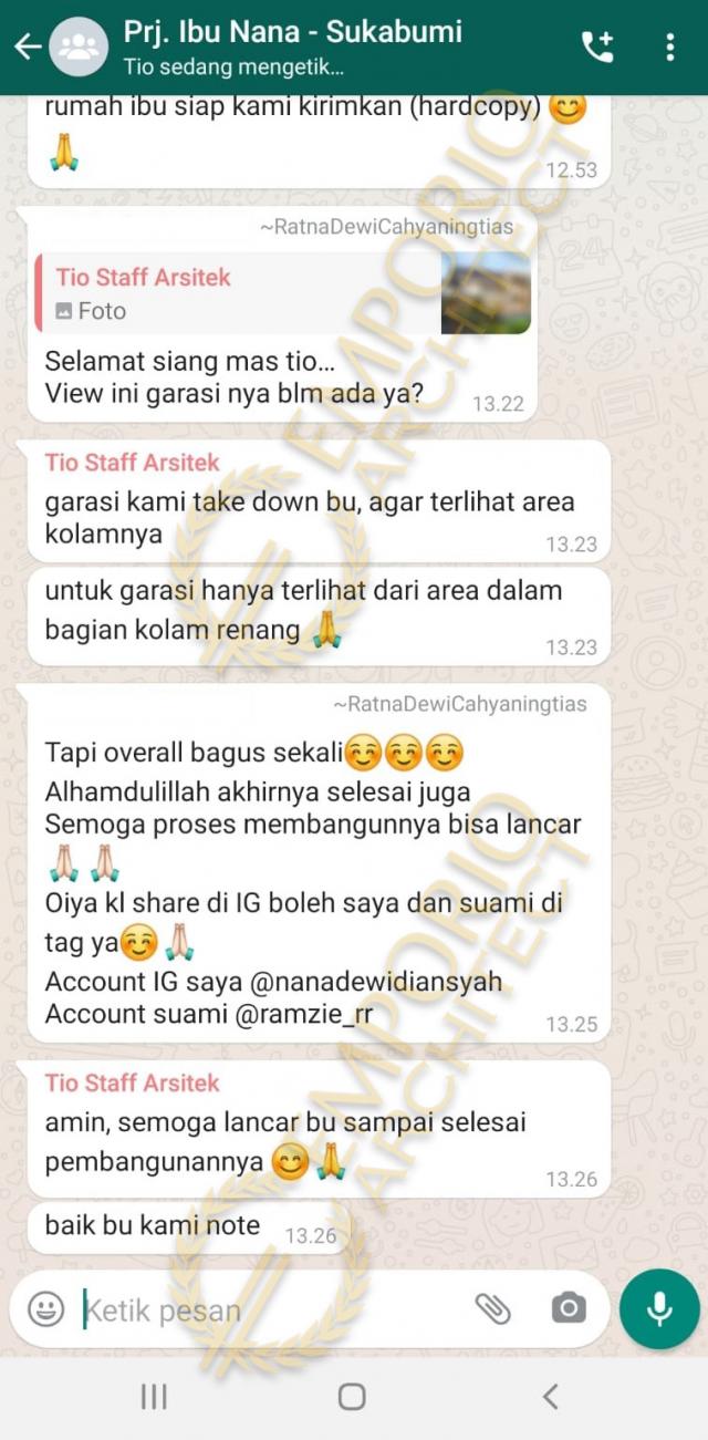 Testimonial Desain Rumah Modern 2 Lantai Ibu Nana