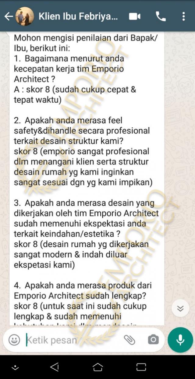 Testimonial Desain Rumah Modern 2 Lantai Ibu Febry di  Jayapura, Papua