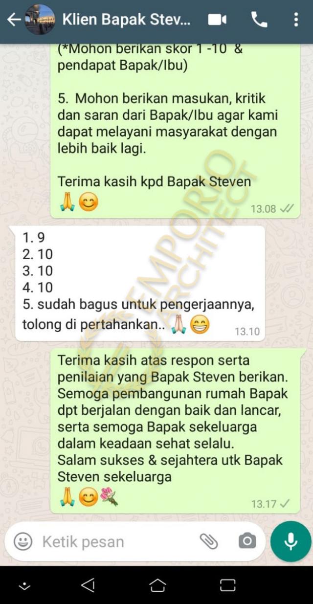 Testimonial Desain Rumah Modern 2 Lantai Bapak Steven