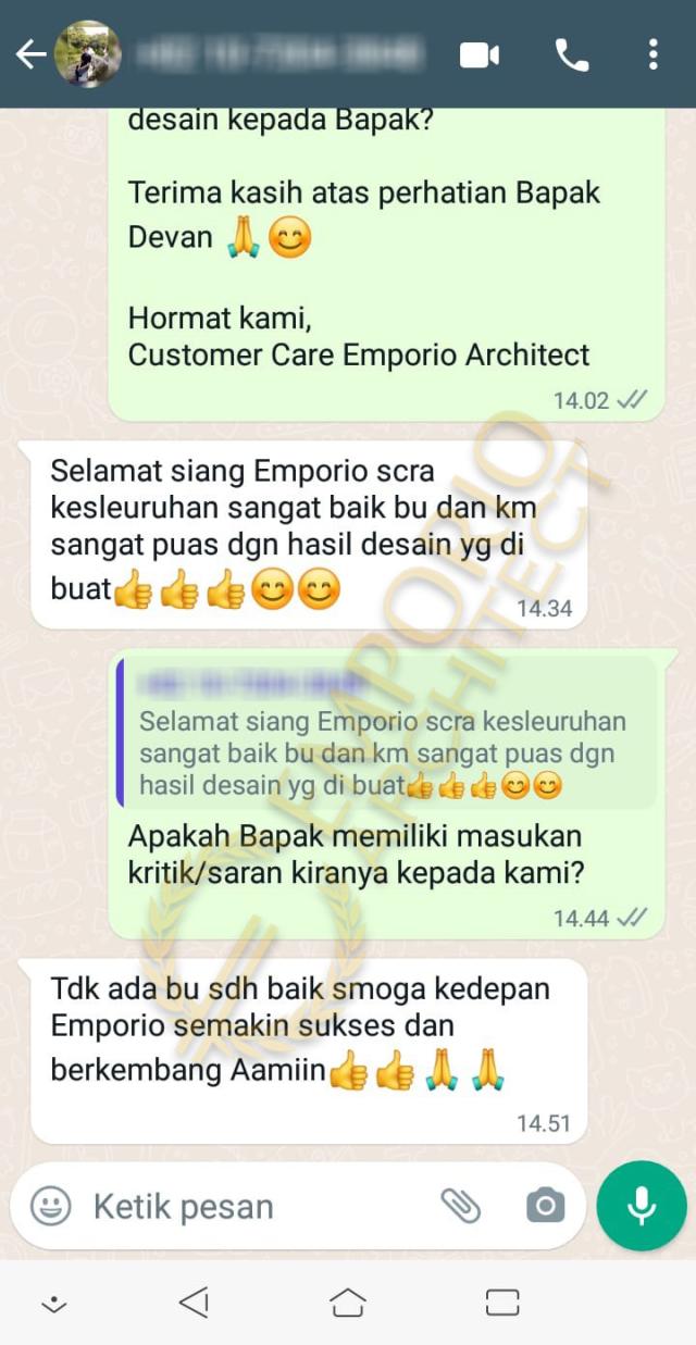 Testimonial Desain Rumah Modern 2 Lantai Bapak DVN 1412 di  Jawa Tengah