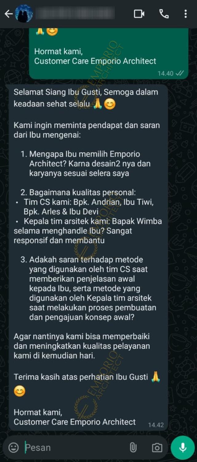 Testimonial Desain Rumah Modern 2 Lantai Ibu GST 2140