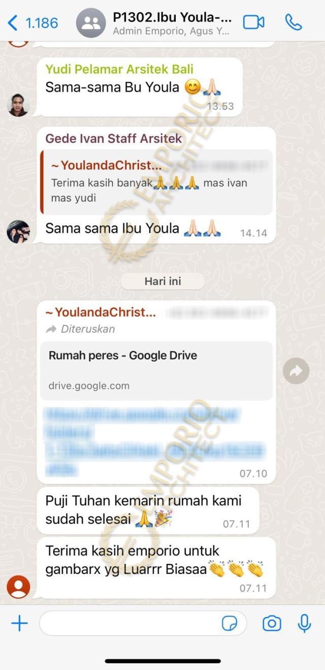 Testimonial Desain Rumah Modern 2.5 Lantai Ibu Youla di  Makassar