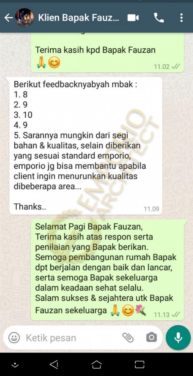 Testimonial Desain Rumah Modern 2.5 Lantai Bapak Fauzan