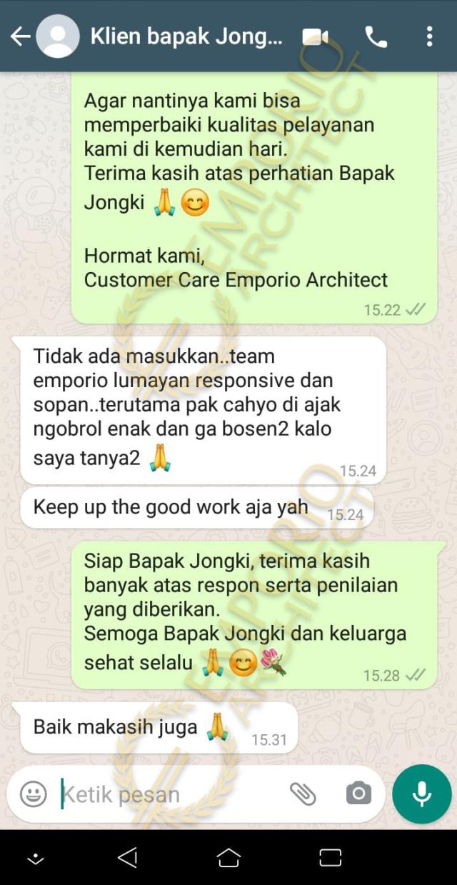 Testimonial Desain Rumah Modern 2.5 Lantai Bapak JKI di  Jakarta