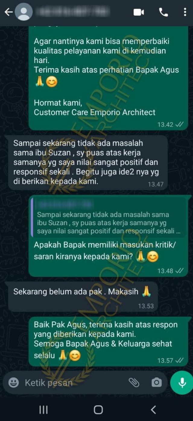 Testimonial Desain Rumah Modern 3 Lantai Bapak AGS 1528