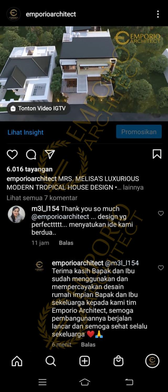 Testimonial Desain Rumah Modern 3 Lantai Ibu Melisa