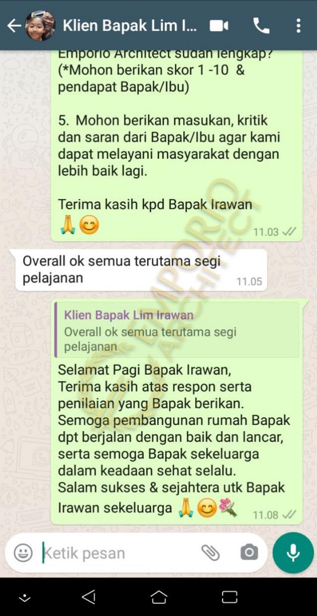 Testimonial Desain Rumah Modern 3 Lantai Bapak IRW