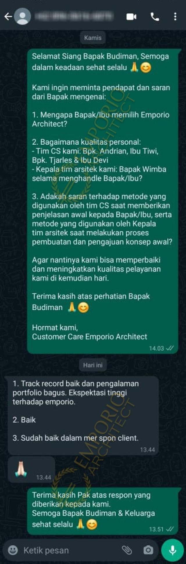 Testimonial Desain Rumah Modern 3 Lantai Bapak BDM 1634