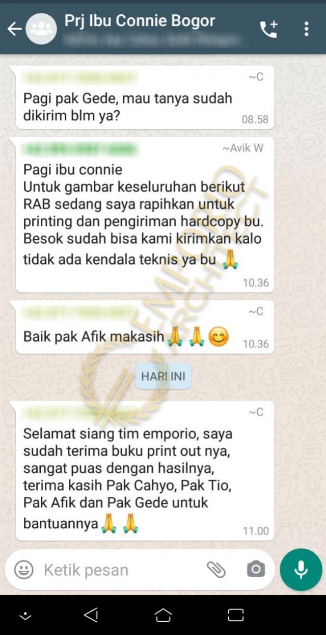 Testimonial Desain Rumah Modern 3 Lantai Ibu Connie di  Bogor, Jawa Barat