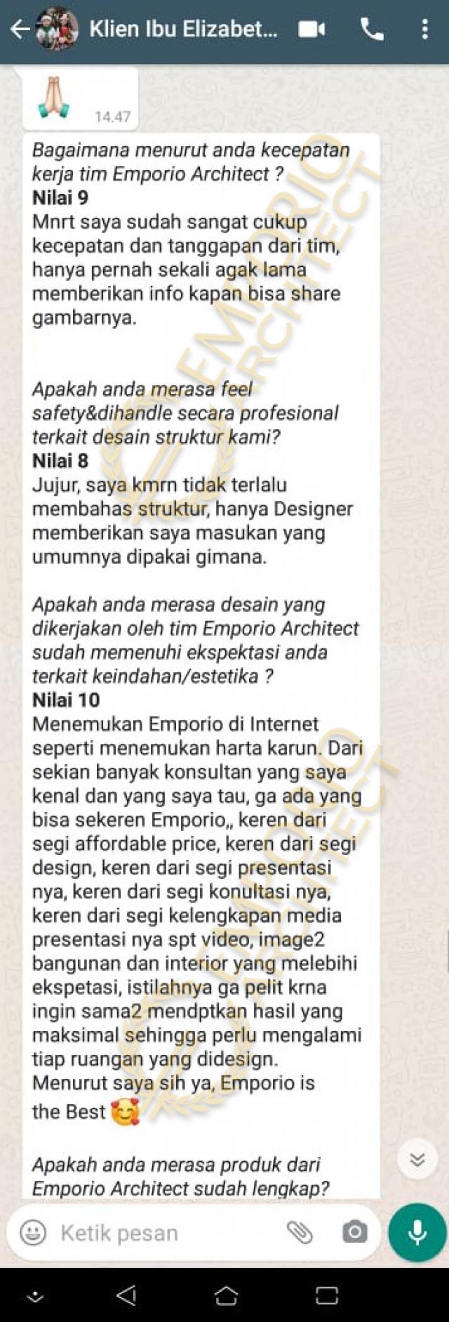 Testimonial Desain Rumah Modern 3 Lantai Ibu Eli