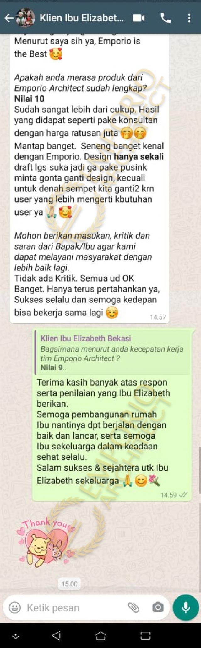 Testimonial Desain Rumah Modern 3 Lantai Ibu Eli