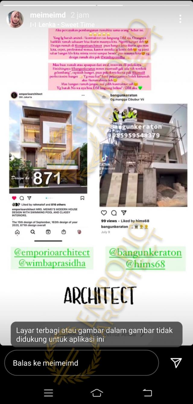 Testimonial Desain Rumah Modern 3.5 Lantai Ibu MM di  Jakarta