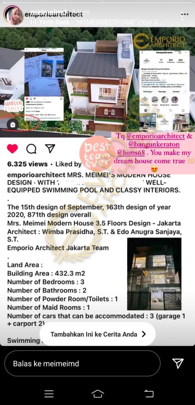 Testimonial Desain Rumah Modern 3.5 Lantai Ibu MM di  Jakarta