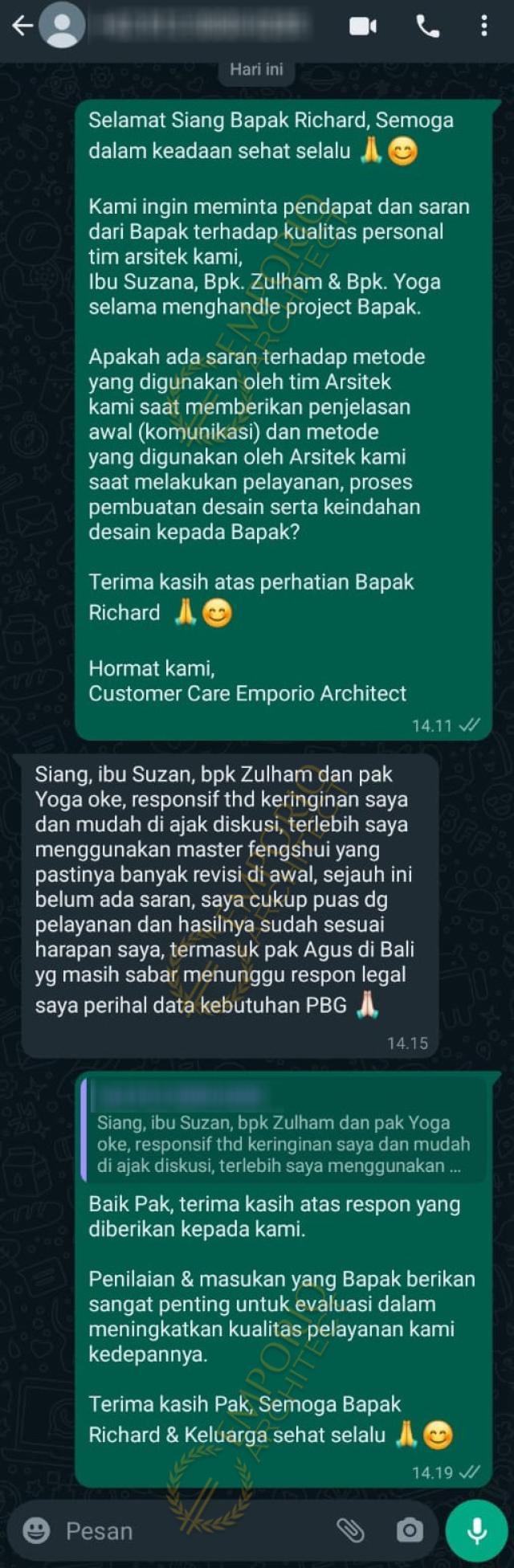 Testimonial Desain Rumah Modern 4 Lantai Bapak RCL 1922 di  Balikpapan, Kalimantan Timur