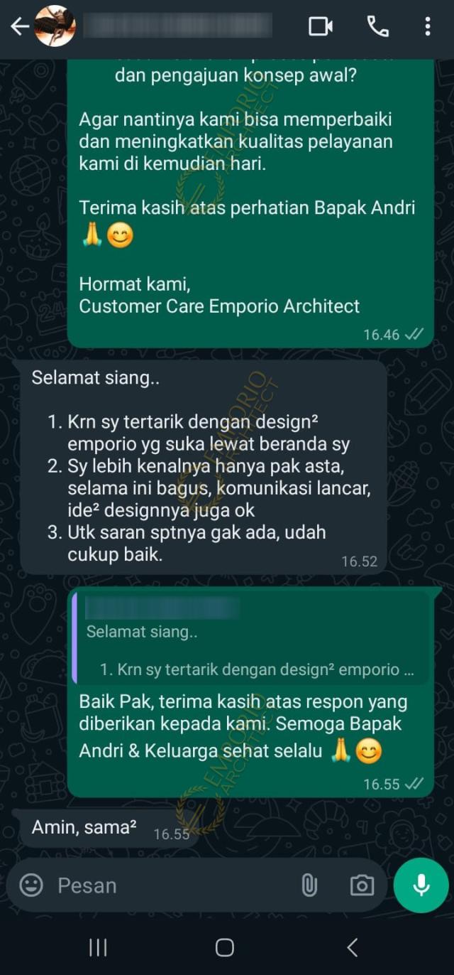 Testimonial Desain Rumah Modern Minimalis 2 Lantai Bapak ADR 1992