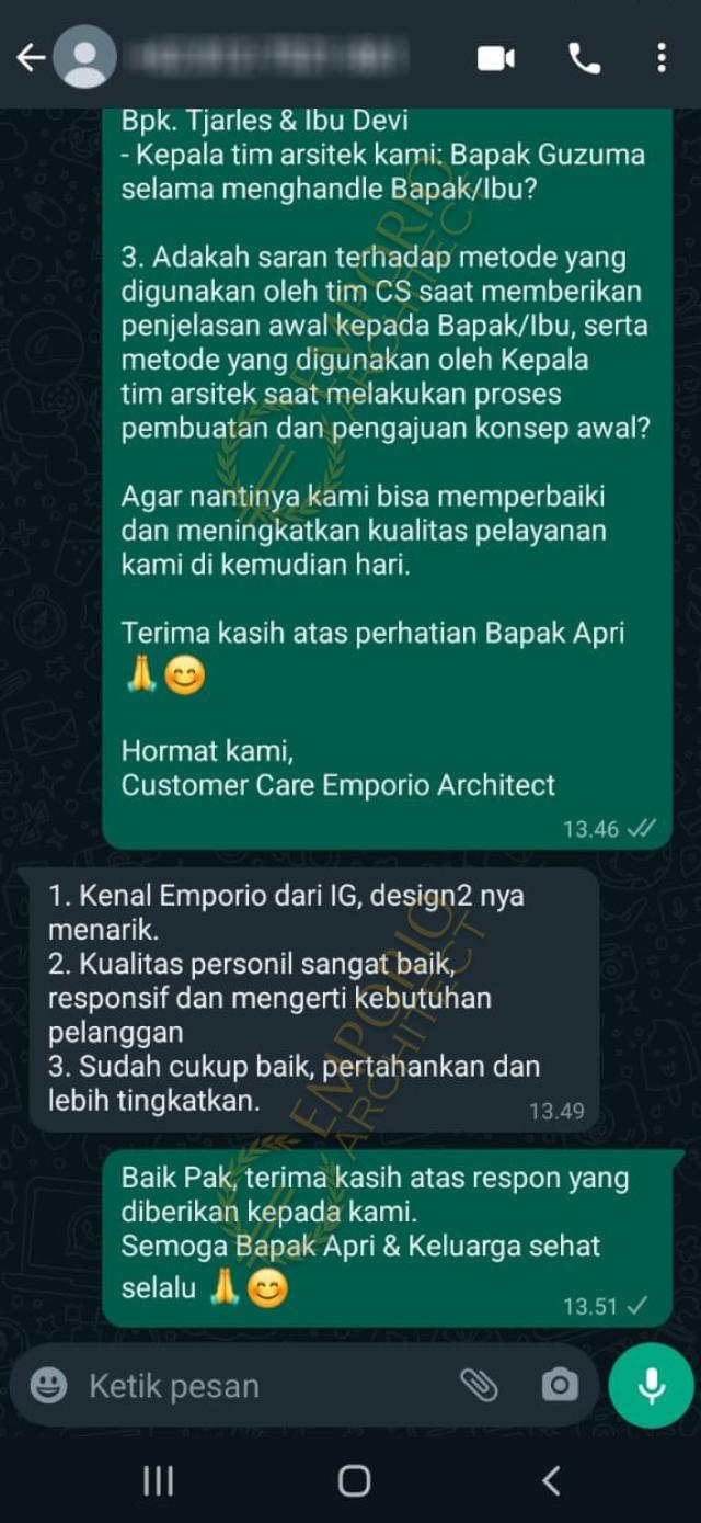 Testimonial Desain Rumah Villa Bali 1 Lantai Bapak AR 1602 di  Pekanbaru