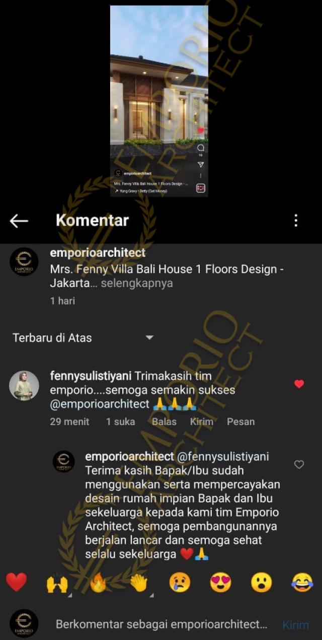 Testimonial Desain Rumah Villa Bali 1 Lantai Ibu Fenny