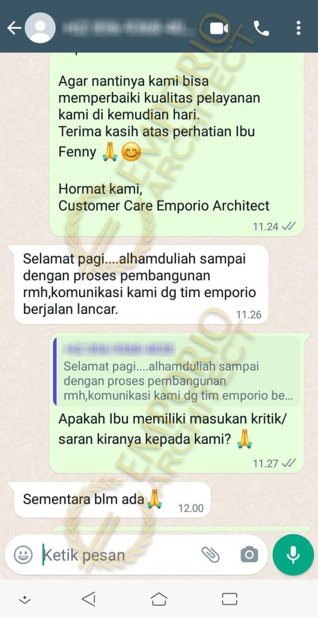 Testimonial Desain Rumah Villa Bali 1 Lantai Ibu Fenny