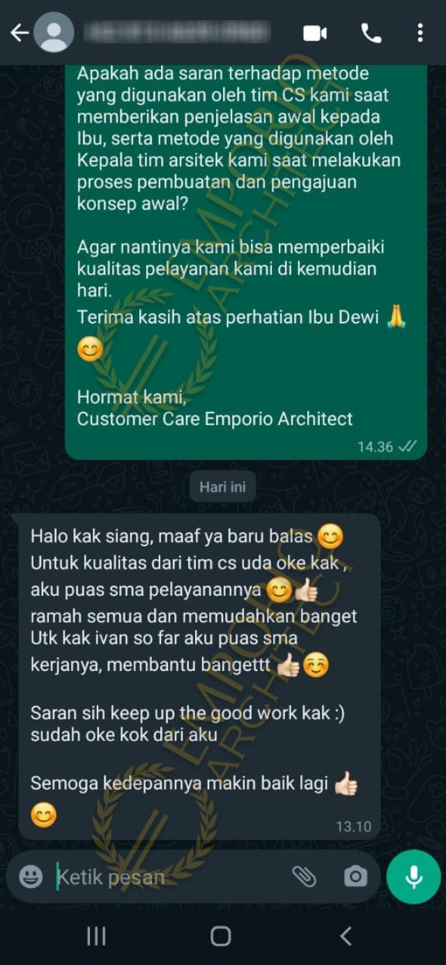 Testimonial Desain Rumah Villa Bali 1.5 Lantai Ibu Dewi di  Singaraja, Bali