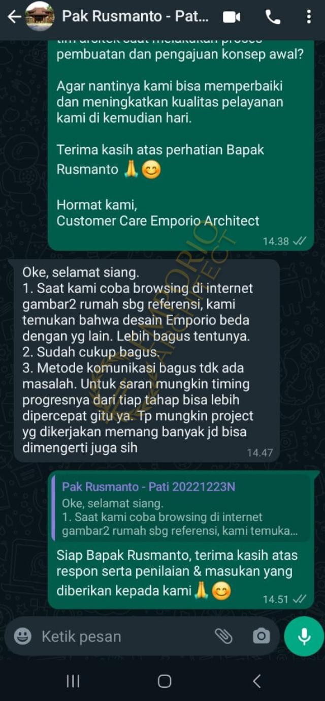 Testimonial Desain Rumah Villa Bali 2 Lantai Bapak RMT 1574