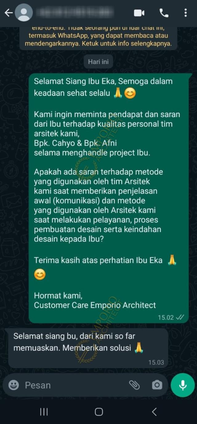 Testimonial Desain Rumah Villa Bali 2 Lantai Ibu EPT