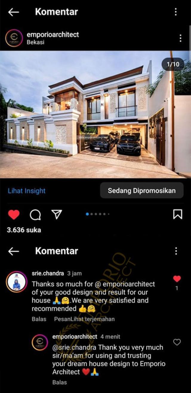 Testimonial Desain Rumah Villa Bali 2 Lantai Ibu SR