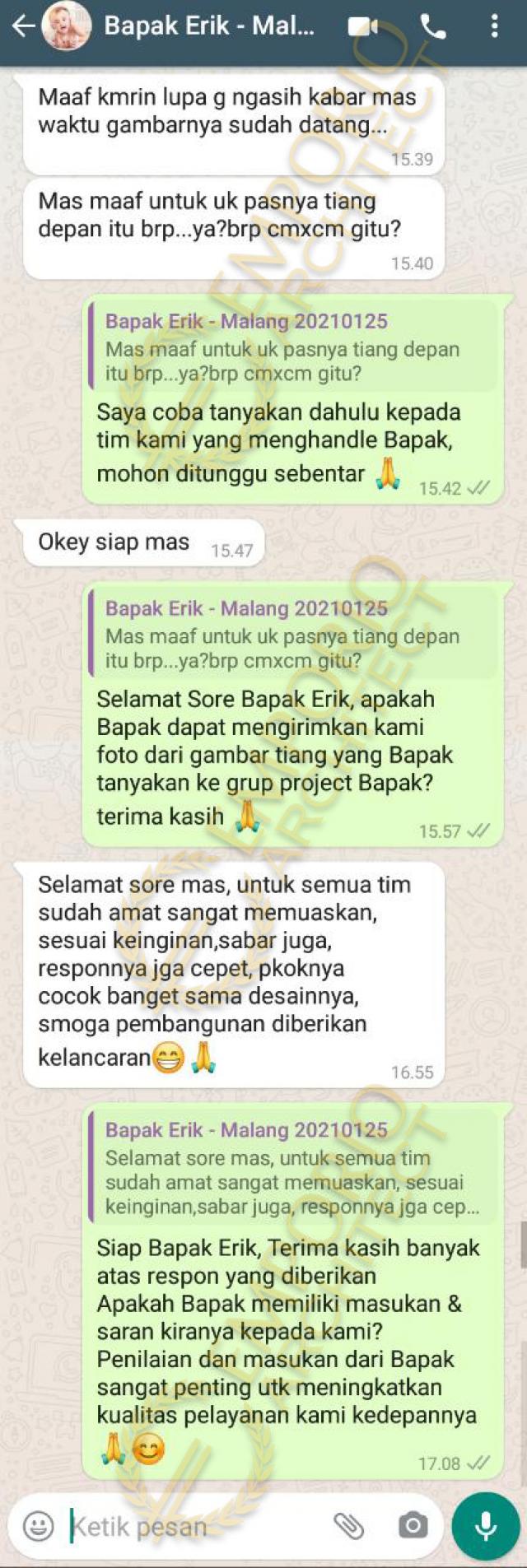 Testimonial Desain Rumah Villa Bali 2 Lantai Bapak Erik di  Malang, Jawa Timur