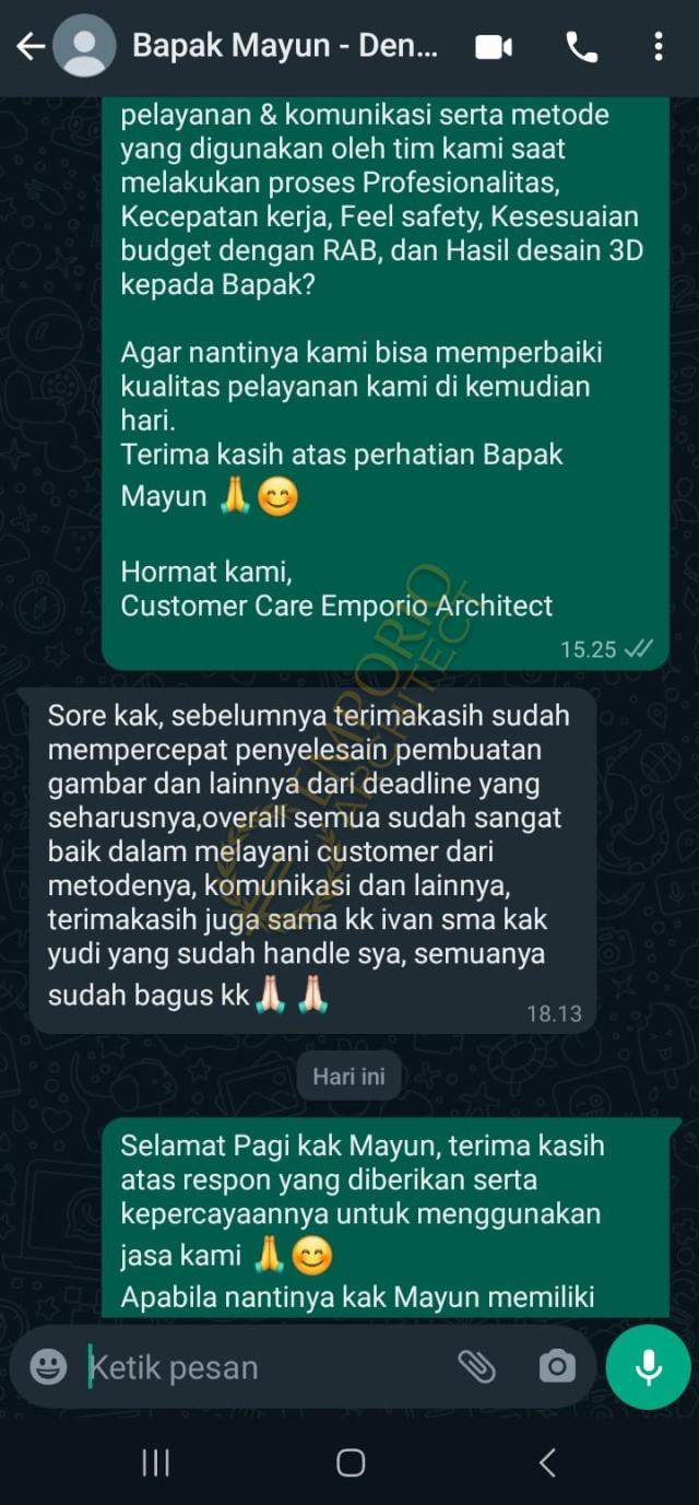 Testimonial Desain Rumah Villa Bali 2 Lantai Bapak MYN 1653