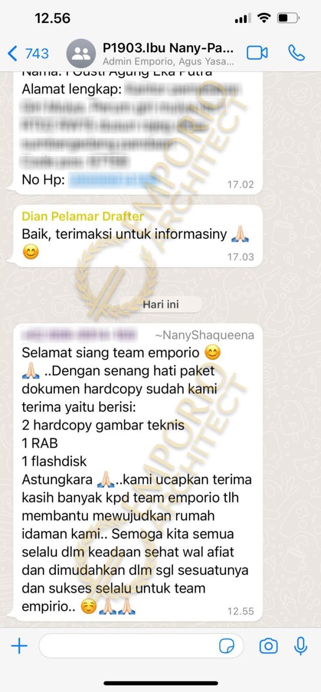 Testimonial Desain Rumah Villa Bali 2 Lantai Ibu NNY 1427 di  Pasuruan