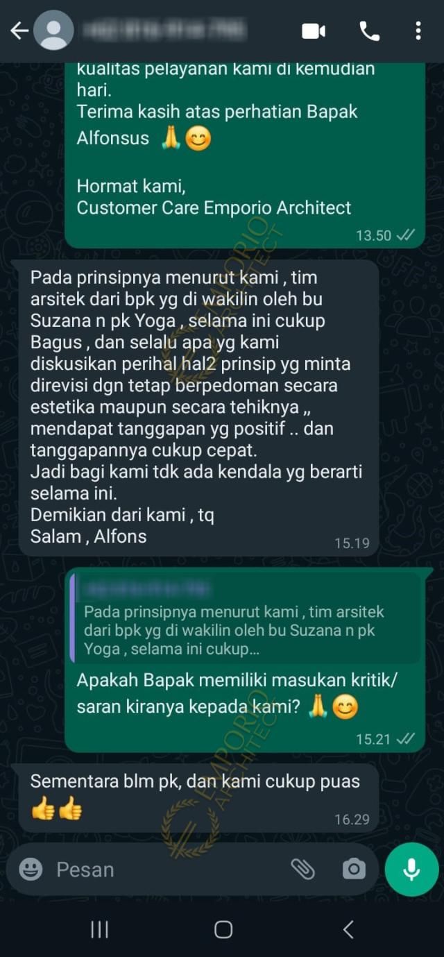 Testimonial Desain Rumah Villa Bali Modern 4 Lantai Bapak AFS dan Bapak TMS 1736