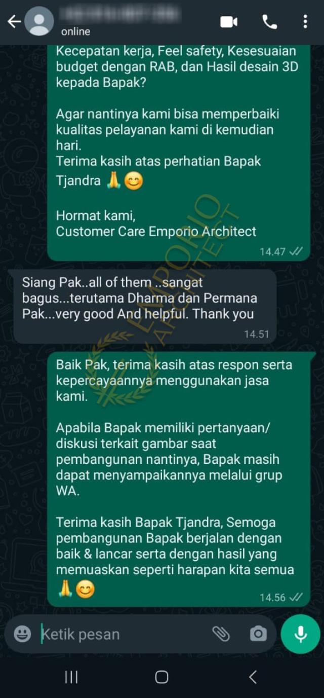 Testimonial Desain Villa Arcaya Modern 3 Lantai Bapak TJR 1567 di  Bali