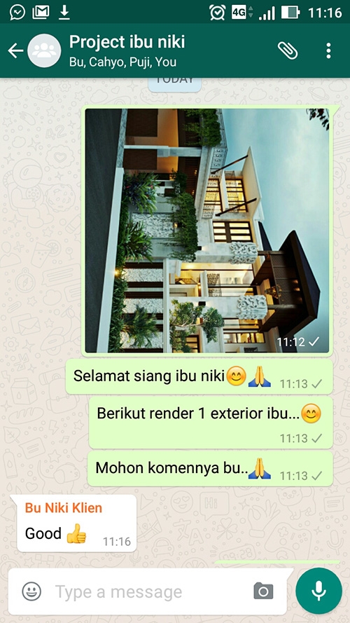 Testimonial Desain Rumah Villa Bali 2 Lantai Ibu Niki Umar di  Bintaro, Jakarta