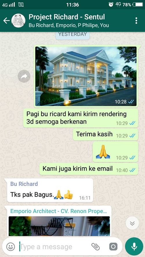 Testimonial Desain Rumah Classic 2 Lantai Ibu Richard di  Bogor, Jawa Barat