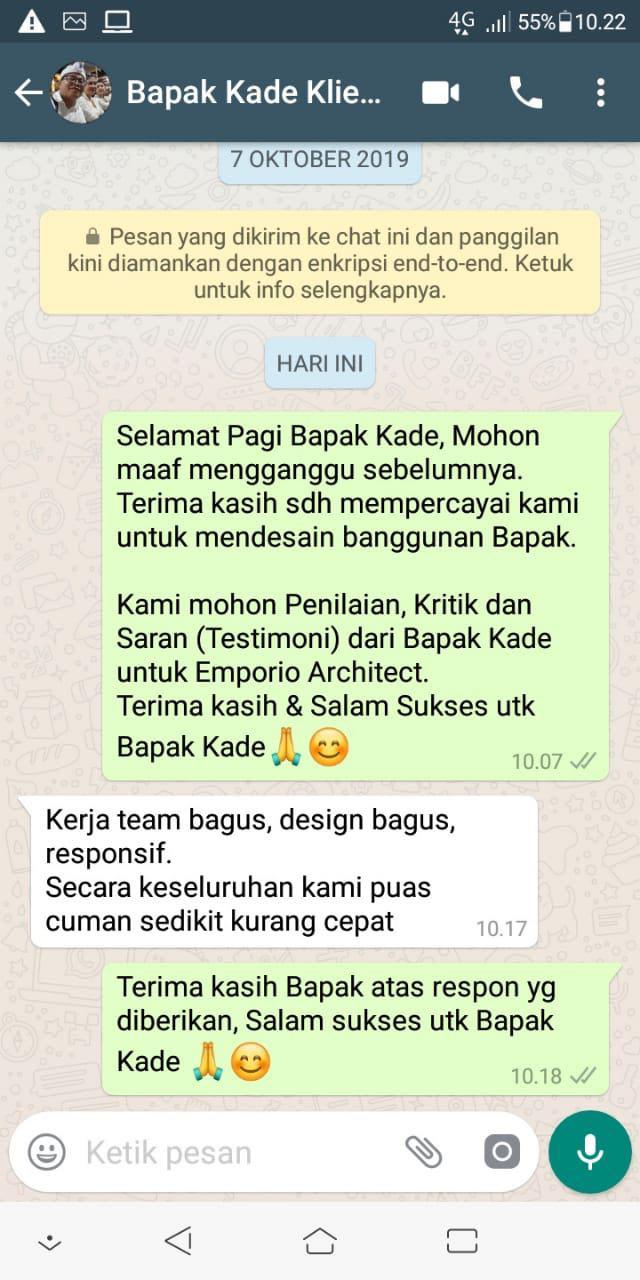 Testimonial Desain Rumah Hook Modern 2 Lantai Bapak Kade Arnyana