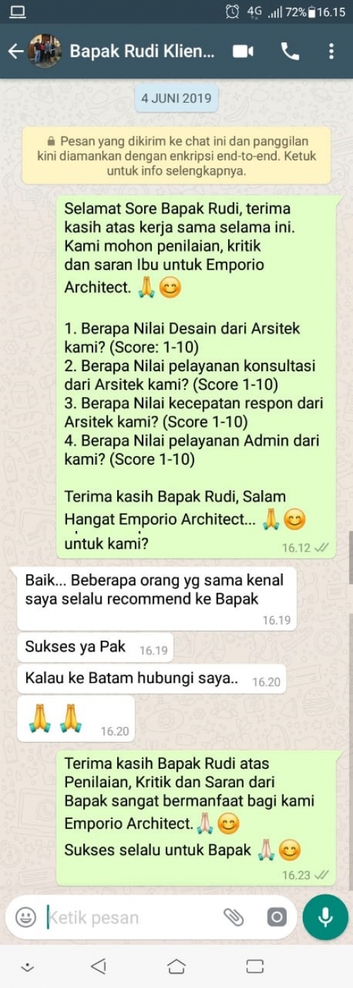 Testimonial Desain Rumah Villa Bali 2 Lantai Bapak Rudi