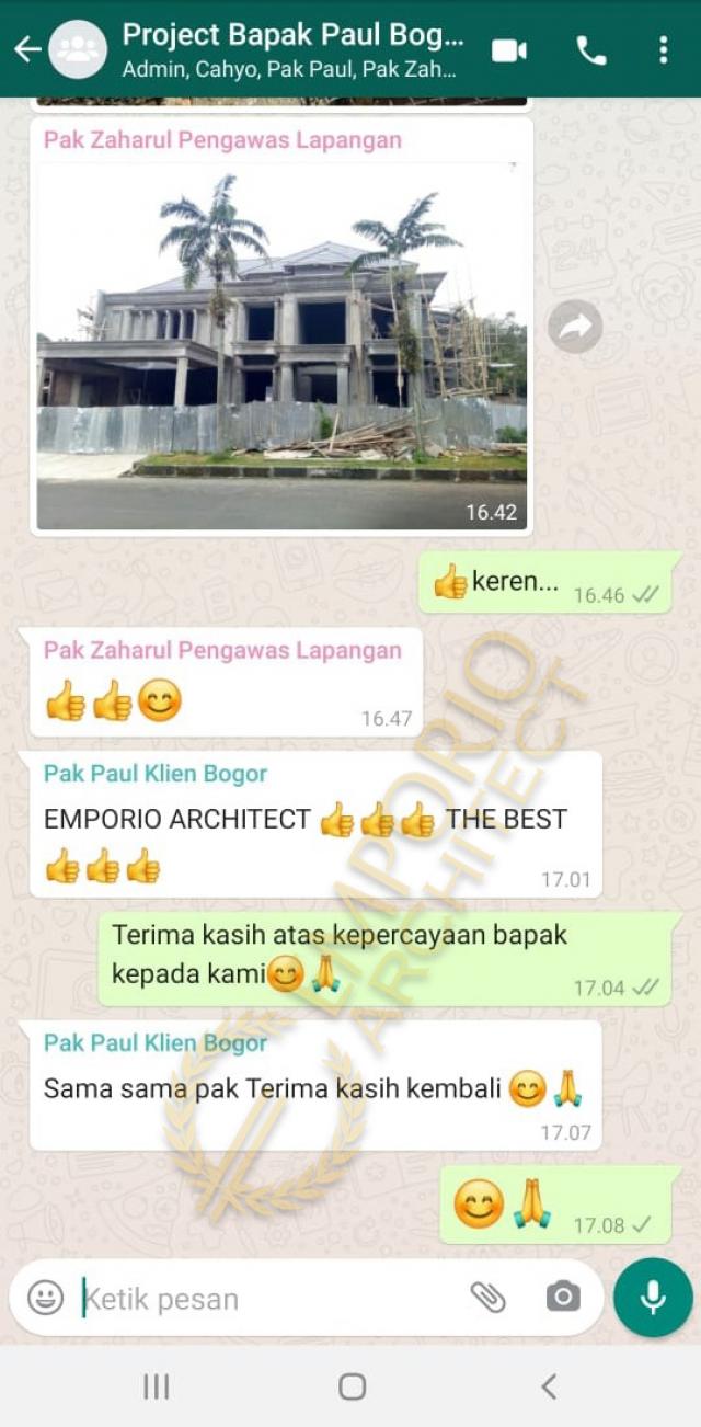 Testimonial Desain Rumah Hook Classic 2 Lantai Bapak PL