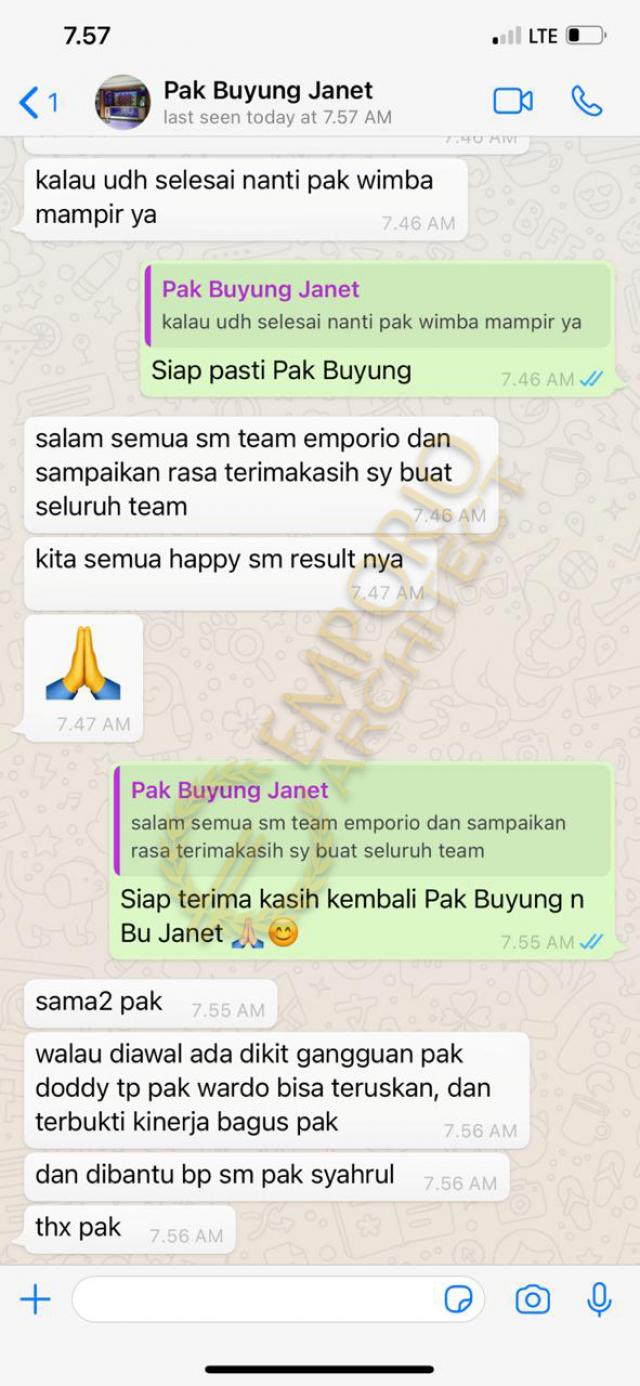 Testimonial Desain Rumah Modern 2.5 Lantai Ibu Jeanette