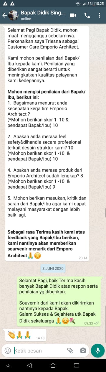 Testimonial Desain Kantor dan Rumah Modern 2 Lantai Bapak Didik Firmansyah di  Buleleng, Bali