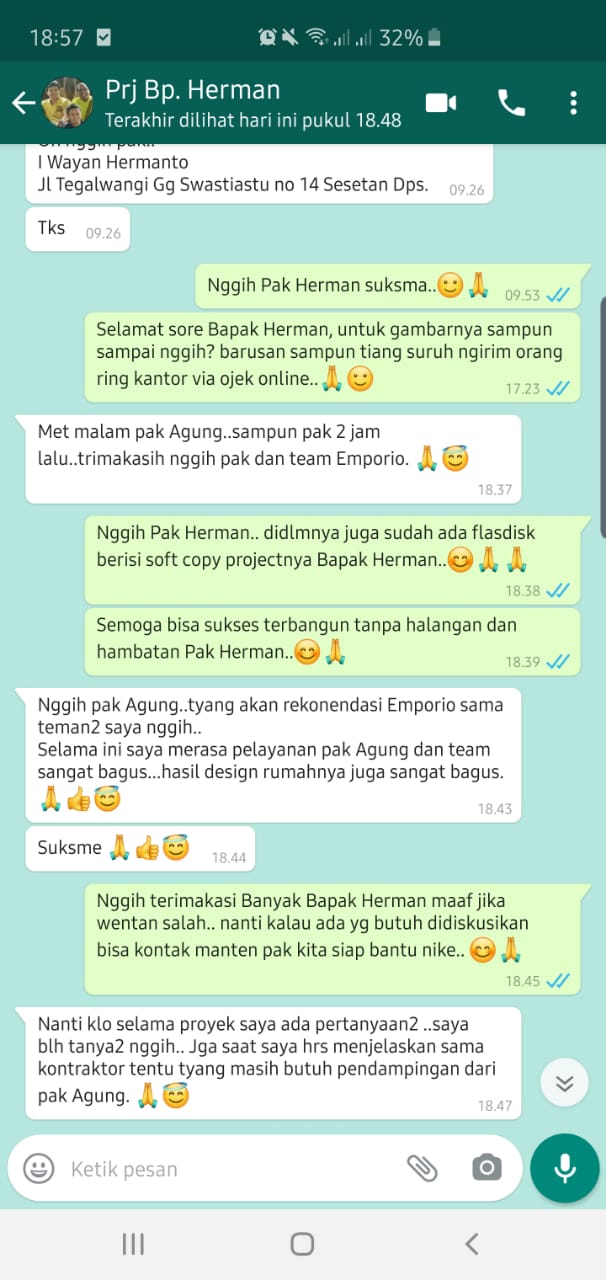 Testimonial Desain Rumah Classic 3 Lantai Bapak Herman di  Denpasar, Bali