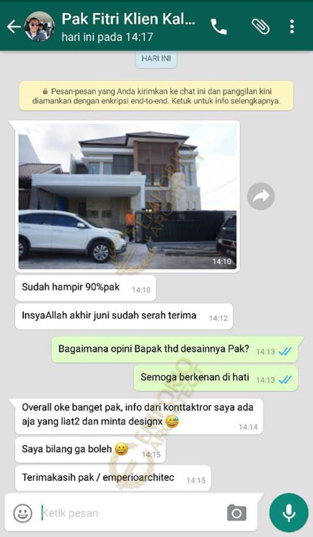 Testimonial Desain Rumah Villa Bali 2 Lantai Bapak Fitri Hendarto di  Bontang, Kalimantan Timur