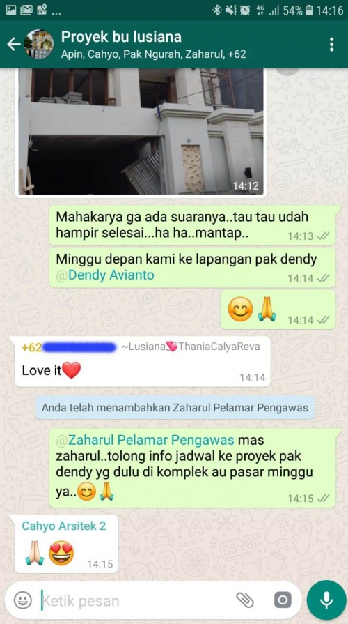 Testimonial Desain Rumah Villa Bali 3 Lantai Ibu Lusiana di  Jakarta