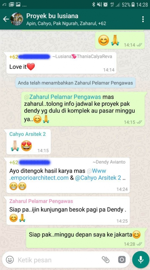 Testimonial Desain Rumah Villa Bali 3 Lantai Ibu Lusiana di  Jakarta