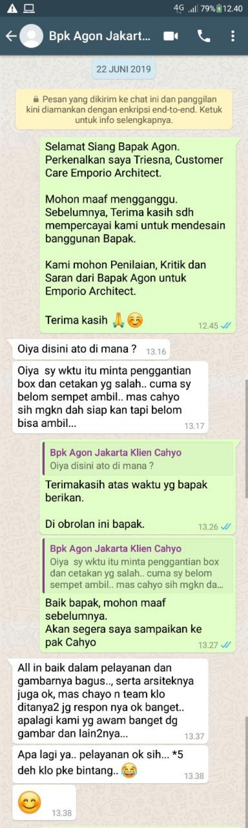 Testimonial Desain Rumah Modern 2 Lantai Bapak Agon