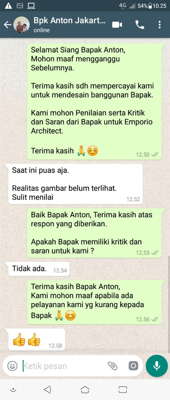 Testimonial Desain Rumah Modern 2 Lantai Bapak Anton M. Purba