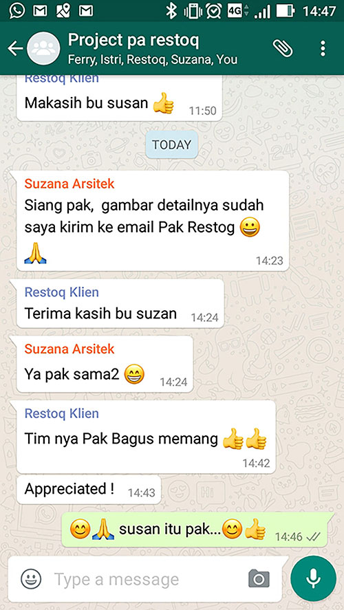 Testimonial Desain Rumah Villa Bali 2 Lantai Bapak Restoq di  Cilangkap, Jakarta Timur