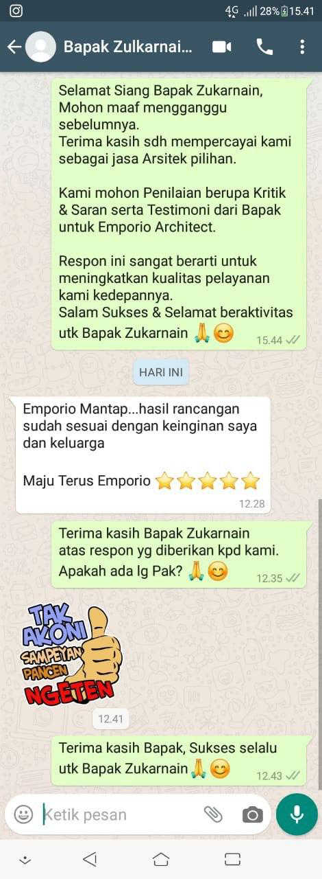 Testimonial Desain Rumah Villa Bali 1.5 Lantai Bapak Zulkarnaen