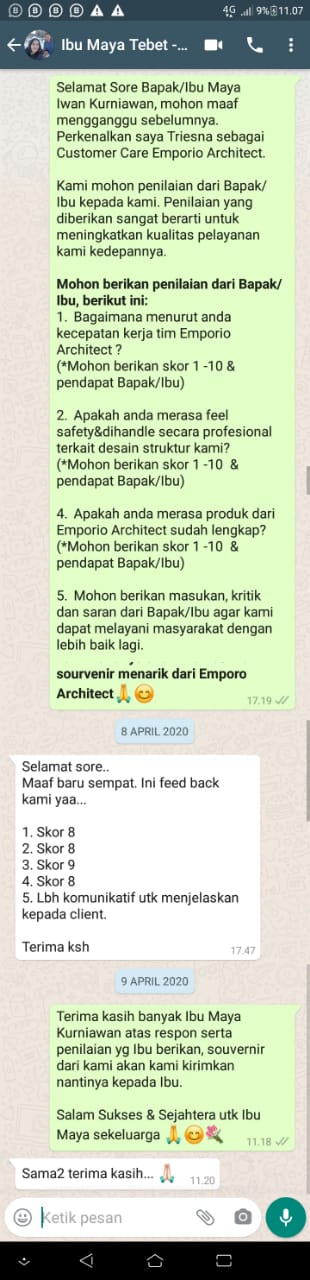 Testimonial Desain Rumah Classic 2 Lantai Ibu Maya